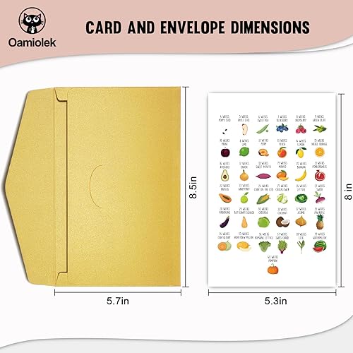 Miniatura 2 de Oamiolek Divertida tarjeta de baby shower de frutas y verduras, tarjeta de felicitación de embarazo para pareja, nueva tarjeta de bebé para mamá,