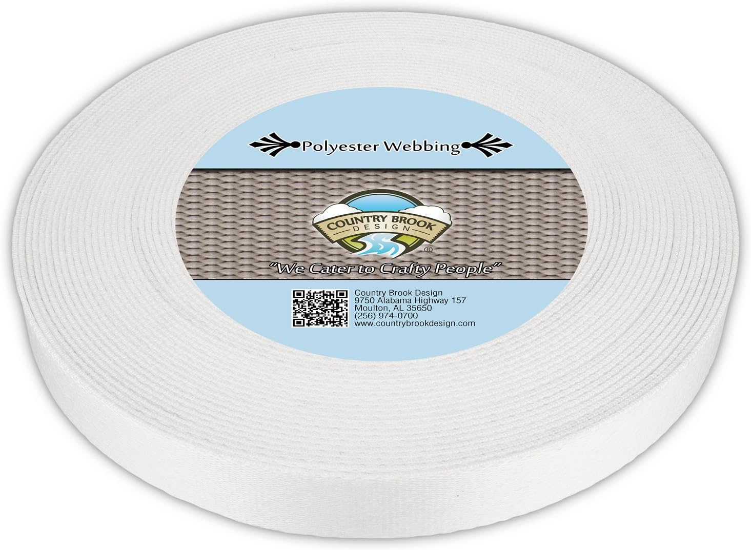 Country Brook Design - Printable Heat Set Polyester Webbing (1 Inch)