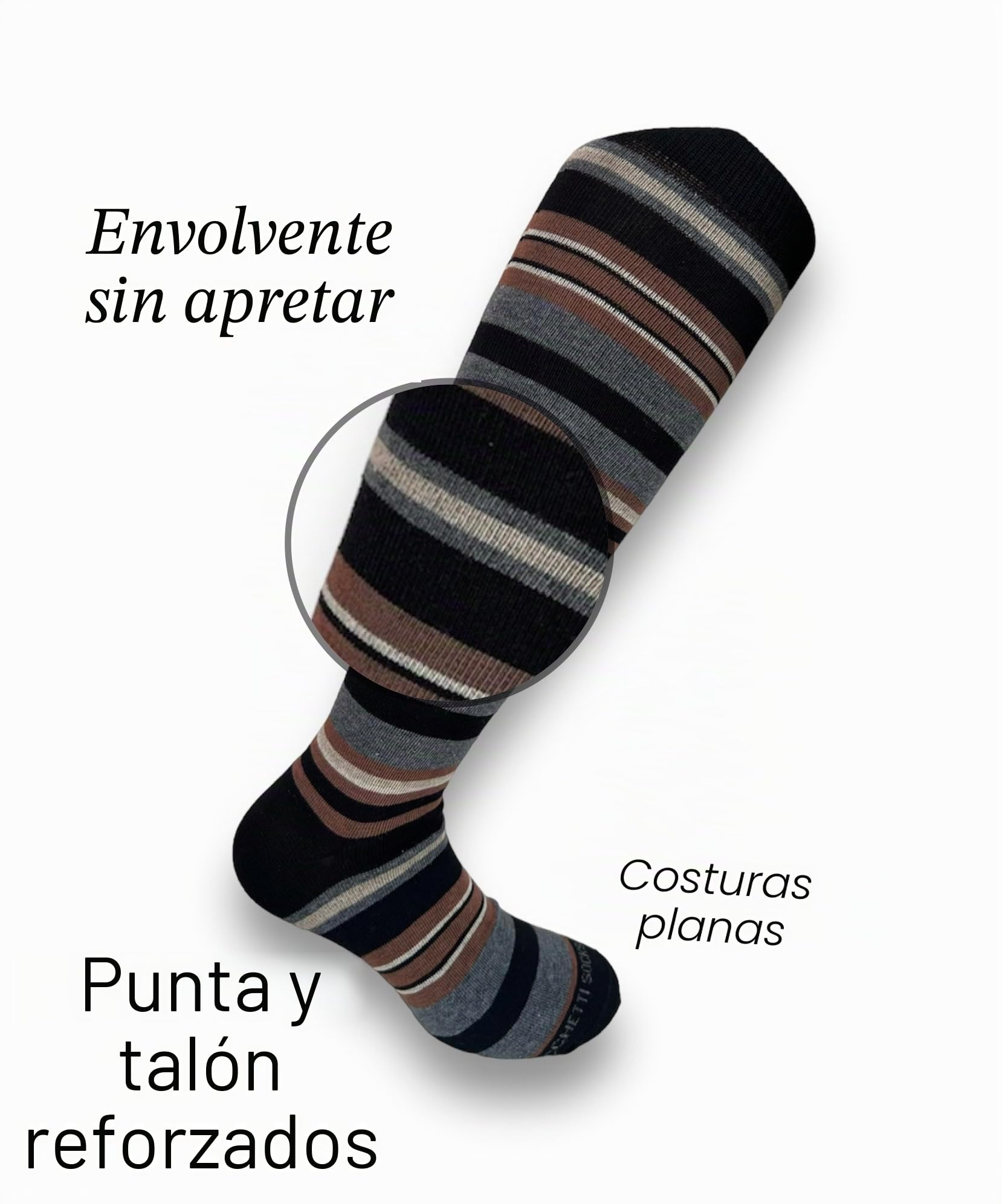 Lucchetti Socks Milano Set de 6 pares de calcetines largos de algodón cálidos para hombre de colores de tendencia estampados de lunares de moda Made in Italy