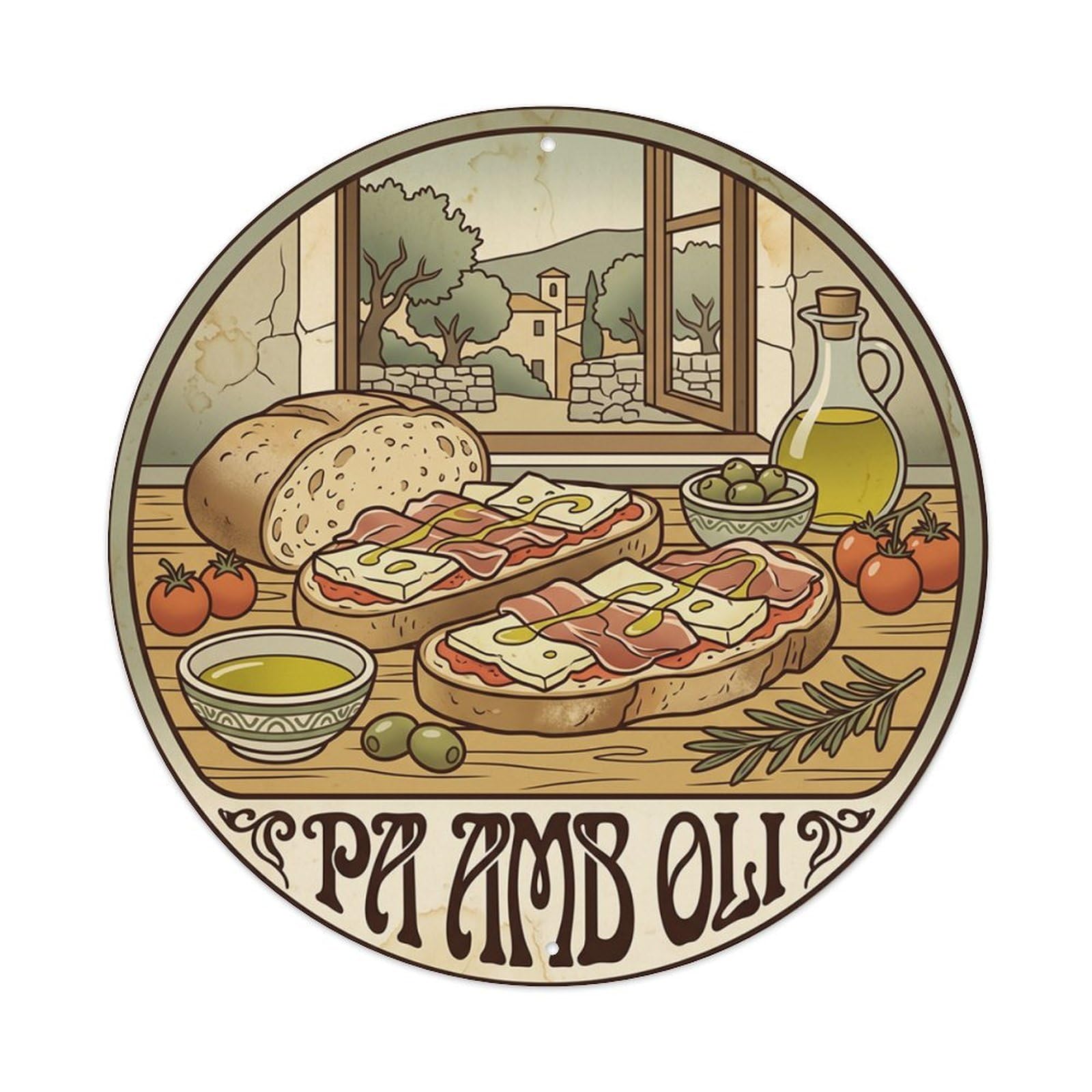 Mallorca Pa Amb Oli Food Culture Recipes Regional Metal Tin Sign