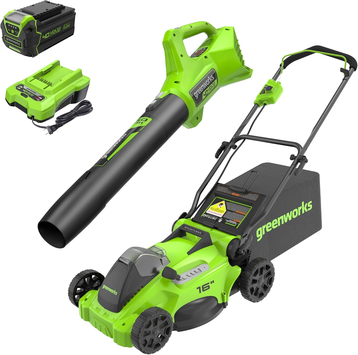 Greenworks Lawn Mower and Blower - Thumbnail 4