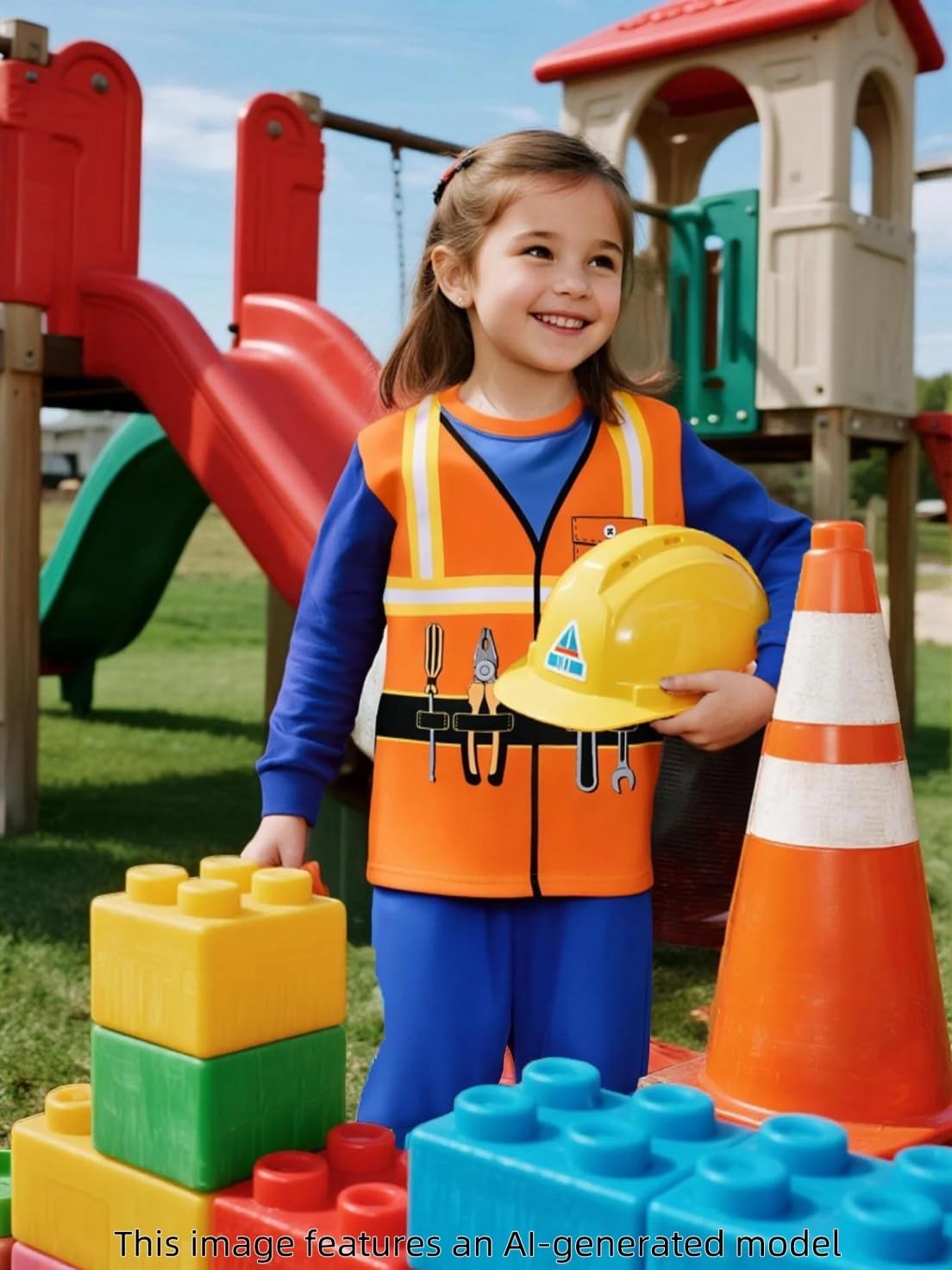 A&J DESIGN Kids Construction Worker Pajamas Boys Preppy Constructions Workers Outfit Toddler Girls Handyman Shirt Pjs Set 6 Years