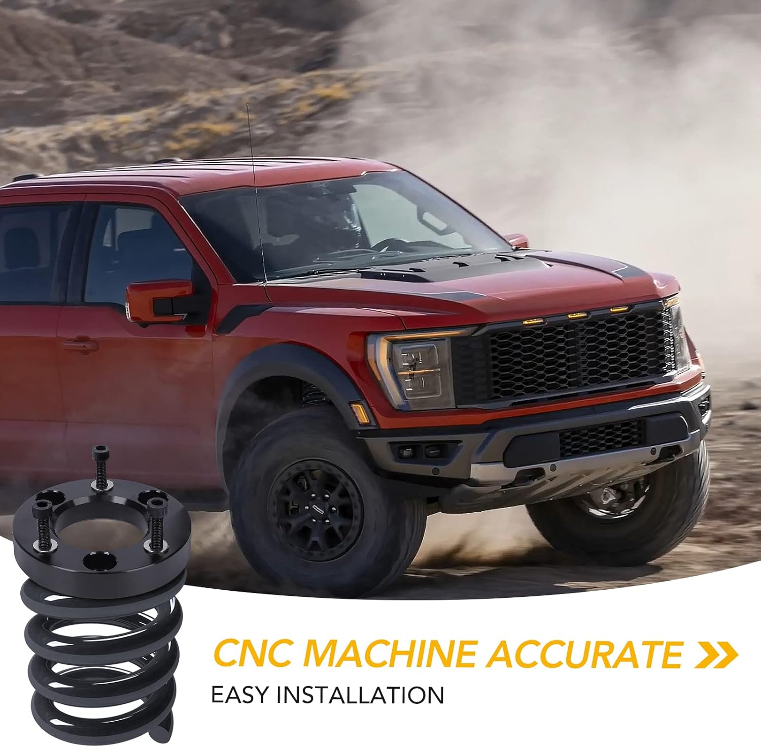 2.5" F150 Leveling Lift Kits - 2.5 Inch Front Strut Spacer Suspension Lift Kit Lift Spacers for 2004-2022 Ford F150 2WD/4WD, 2003-2018 Ford Expedition, 2005-2008 Lincoln Mark LT base