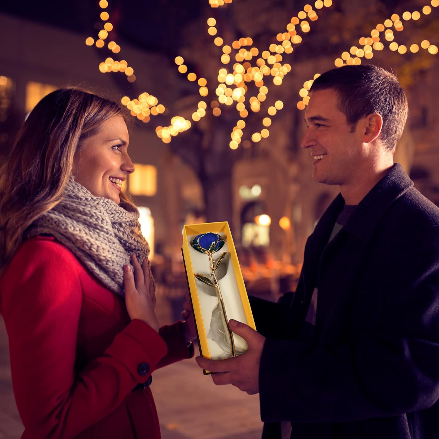 Yolife Gifts for Women Mom Gold Dipped Rose 24k Gold Dipped Real Rose Lasted Forever with Transparent Stand, Best for Her - for Valentine’s Day Mother’s Day Girlfriend Wife Birthday Wedding Flowers - Image 2