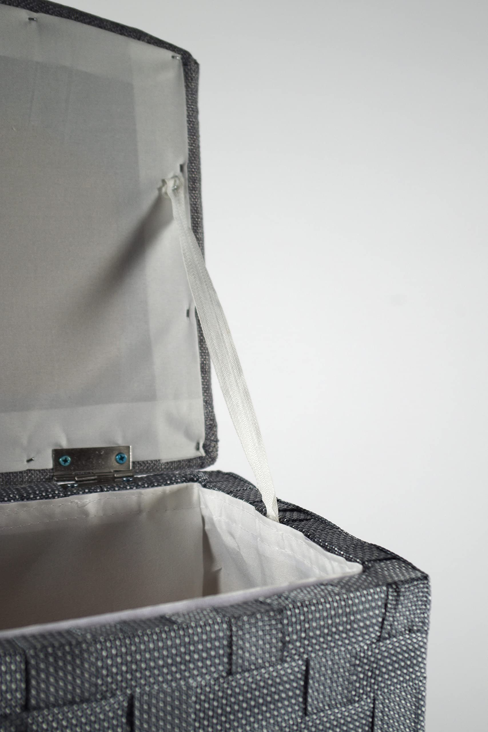 Kobolo Wäschebehälter aus Nylon 45x33x53 cm Grau