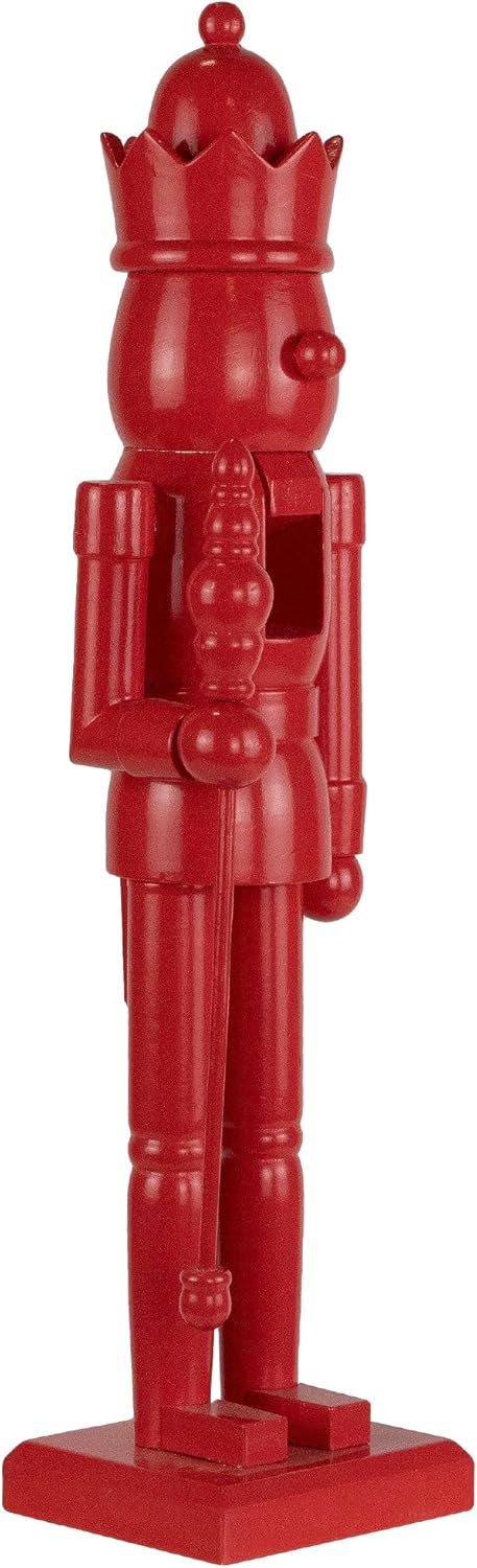 Northlight Nutcracker King with Crown and Scepter Standing Christmas Figure - 15" - Red