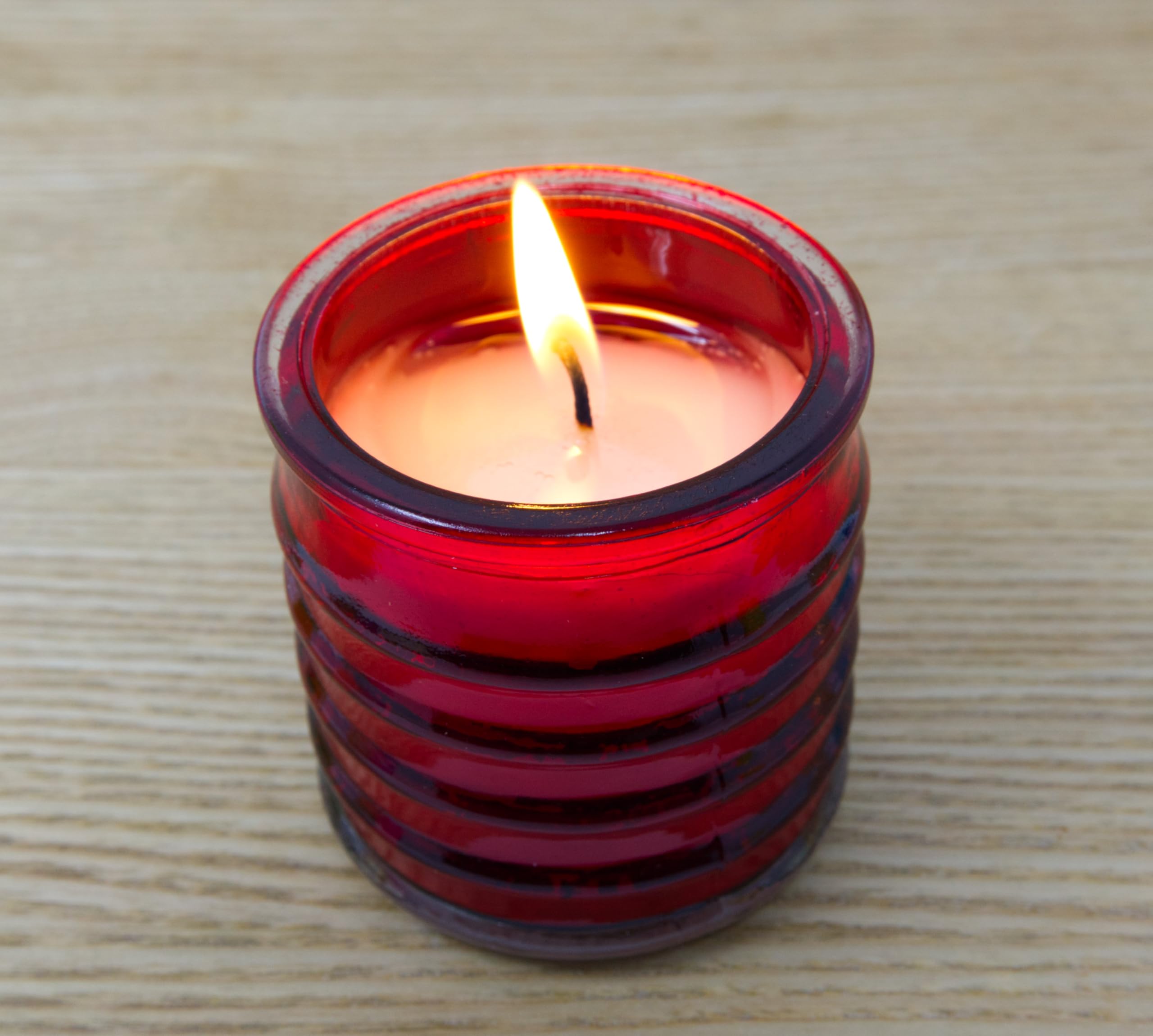 Confezione da 8 Candele alla Citronella Pura in Barattoli di Vetro Multicolor con Miscela di Cere Vegetali Naturali, 18 Ore Ciascuna Candela Senza Paraffina, Senza Plastica (8 Vasetti di Citronella)