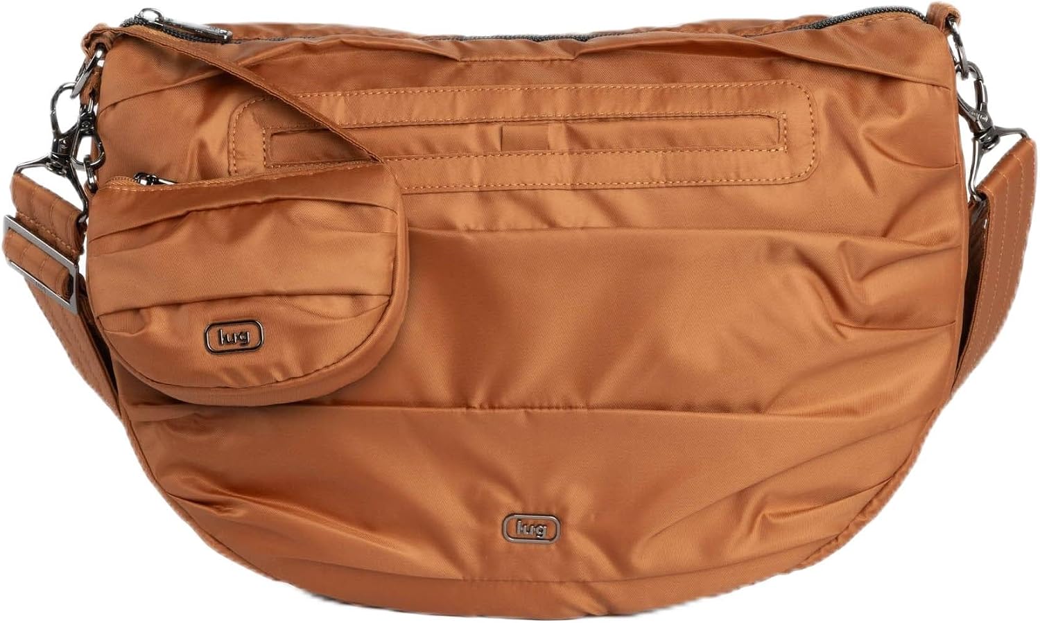 Lug Scuffle Pleated Crossbody Bag with Disco Pouch
