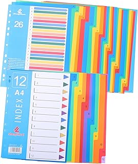 TEHAUX 38 Peças Separador De Arquivos Pasta Separador De Arquivos Jaquetas Separadores De Fichário Abas Para Notebooks Abas De Notas Divisórias De Página Abas Coloridas Divisórias