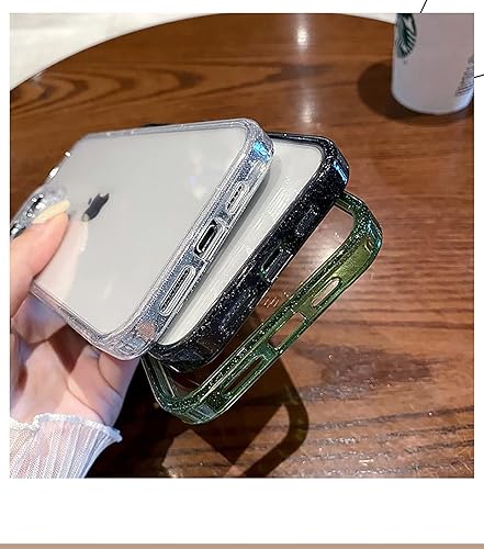 Miniatura 5 de Funda para iPhone 14 Pro con cubierta protectora de lente de cámara brillante, lindo diamante brillante, parte trasera delgada y purpurina