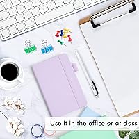 Vista 4 de feela 3 Pack Pocket Small Notebook Journals, Mini Cute Hardcover College Ruled Notepad Women Office Supplies, with 3 Black Pens, 3.5”x 5.5”, A6