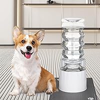 Vista 7 de RIZZARI Dispensador de agua grande para perros: bebedero automático de acero inoxidable blanco de gravedad de 8L - 100% libre de BPA - Alimentador