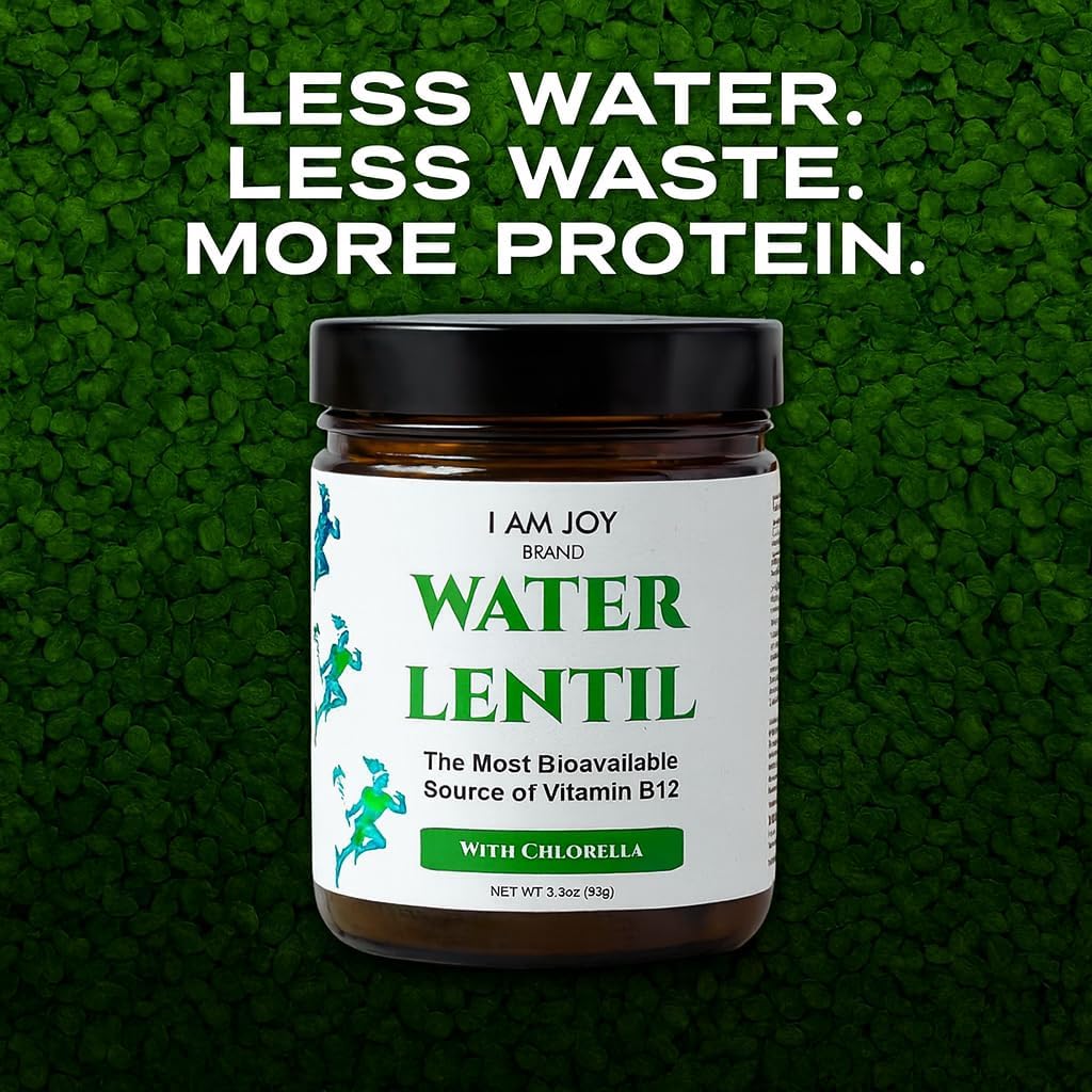 I Am Joy co. Water Lentil Protein Powder with Chlorella, Plant Based Vegan Duckweed, Rich in Natural B12 Vitamin, Non GMO, Gluten Free, Sugar Free, Sustainably Grown, 3.3 oz ( 93g) Jar - Image 6