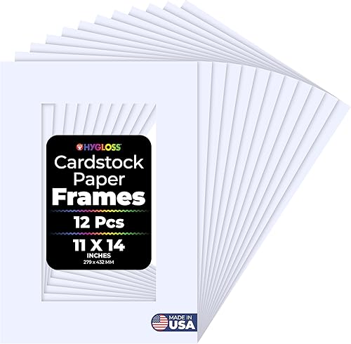 Miniatura 6 de Hygloss Bright Specialty Frames - Marco de papel de 65 libras. Cartulina, 11 x 14 pulgadas, tamaño carta, 8 x 10 pulgadas, 10-12 colores surtidos,