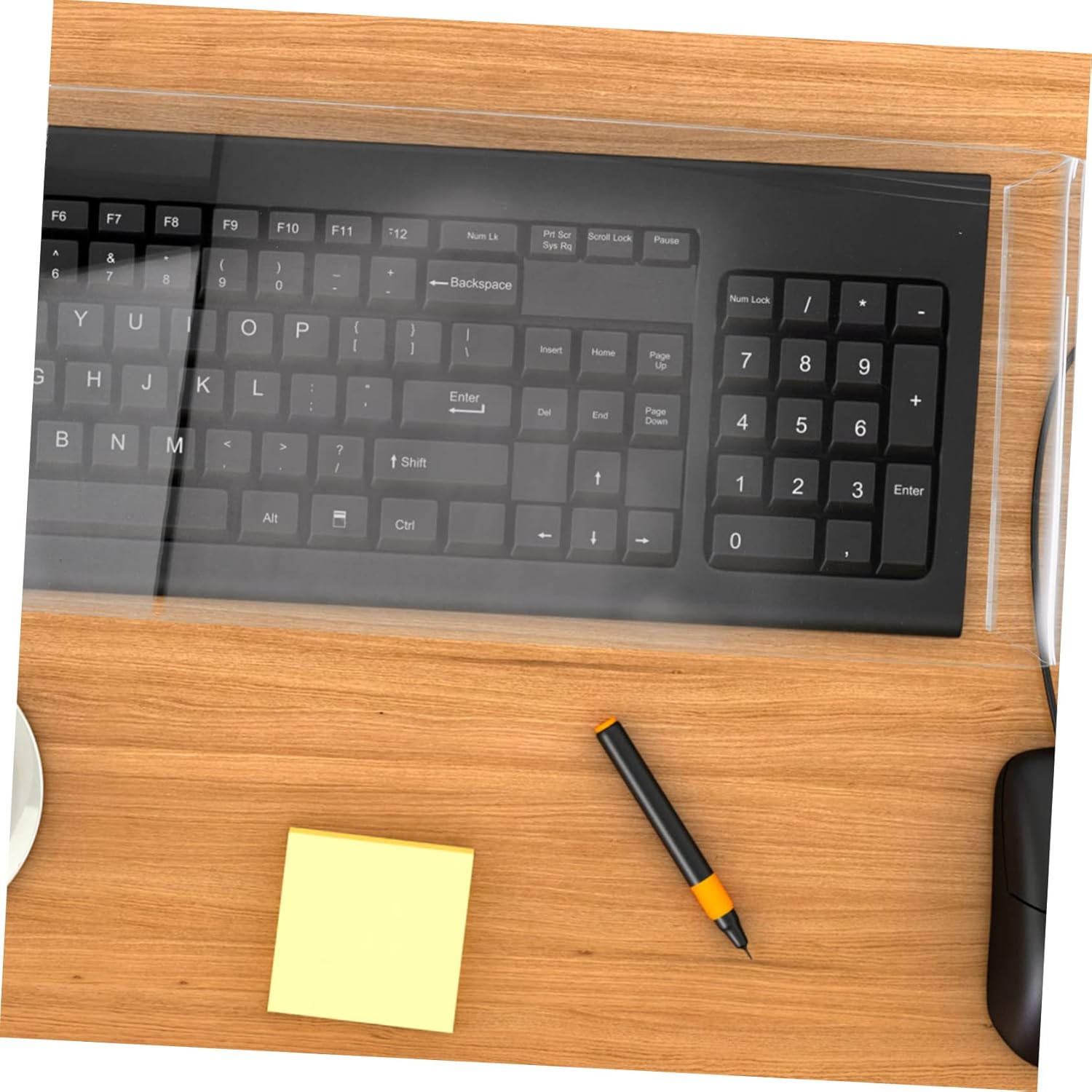 ABOOFAN Acrylic Keyboard Cover Monitor Riser Stand Multifunctional Cat-Proof Keyboard Protector for Gaming and Office Use Computer Lifting Rack