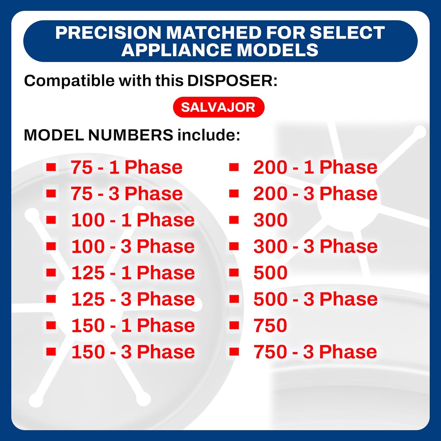 Whole Parts Disposer Splash Guard Baffle Part# 2357A - Replacement and Compatible with Some Salvajor Disposers