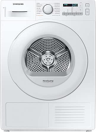 Samsung DV80TA220TW/EG Wärmepumpentrockner, 8 kg, Digital Inverter Motor, Knitterschutz, Komfort 2-in-1 Filter und Optimal Dry, Weiß