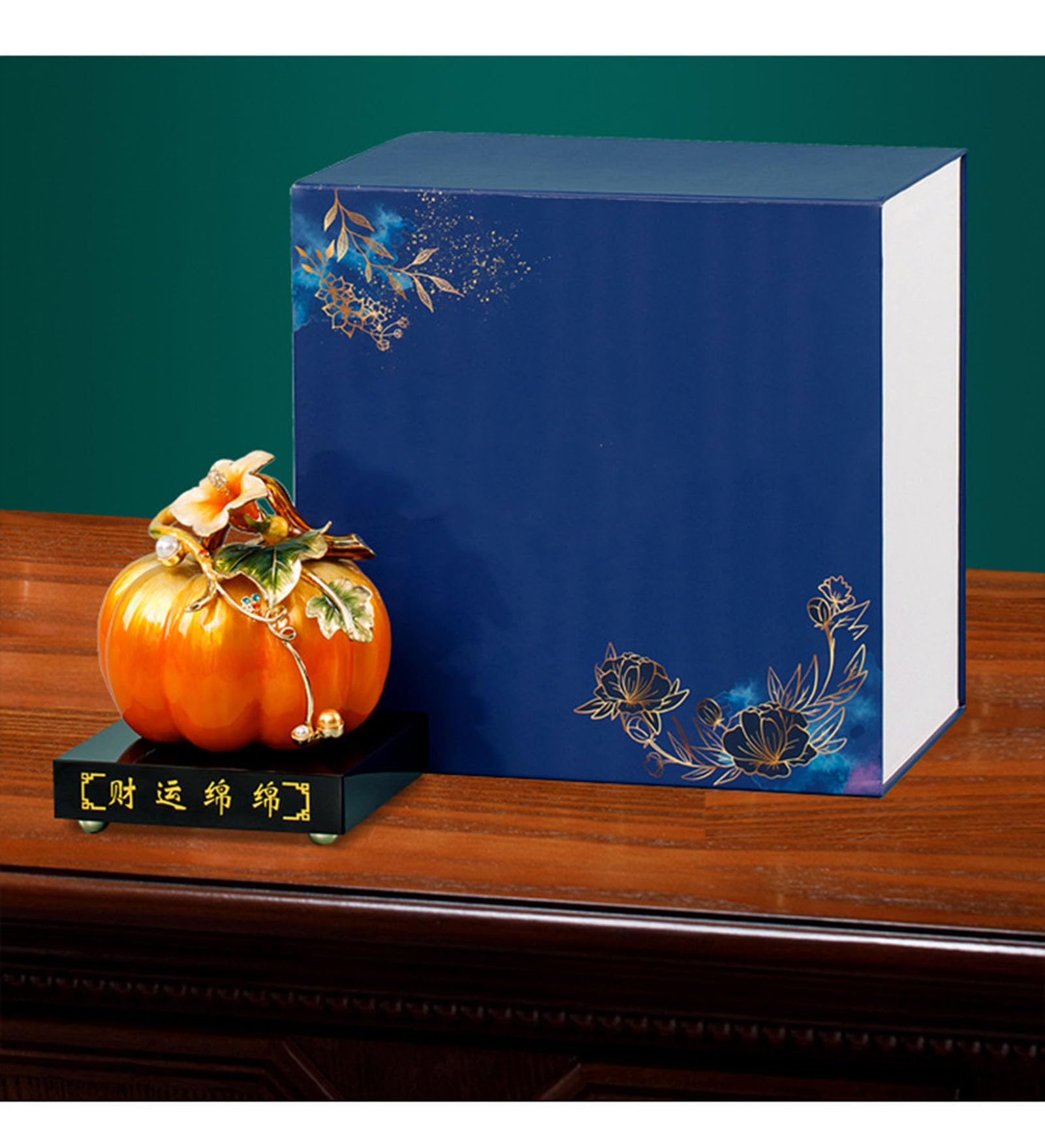 Dekorowanie dyni - ręcznie robiona figurka dyni dla Feng Shui | Prezenty Wyjątkowe dekoracje i prezenty na Halloween, Wystrój stołu Wakacje Halloween, Bogactwo i szczęście