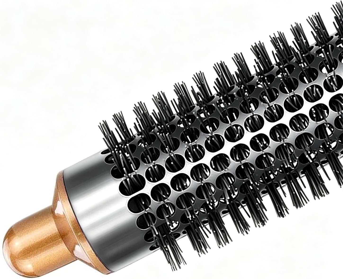 Small Round Volumizing Brush Attachment for Dyson Airwrap HS01/HS05/HS08 | 20mm fine bristles for volume, Hair Styler Accessories, Add Body & shape, for short, thin hair, Gold