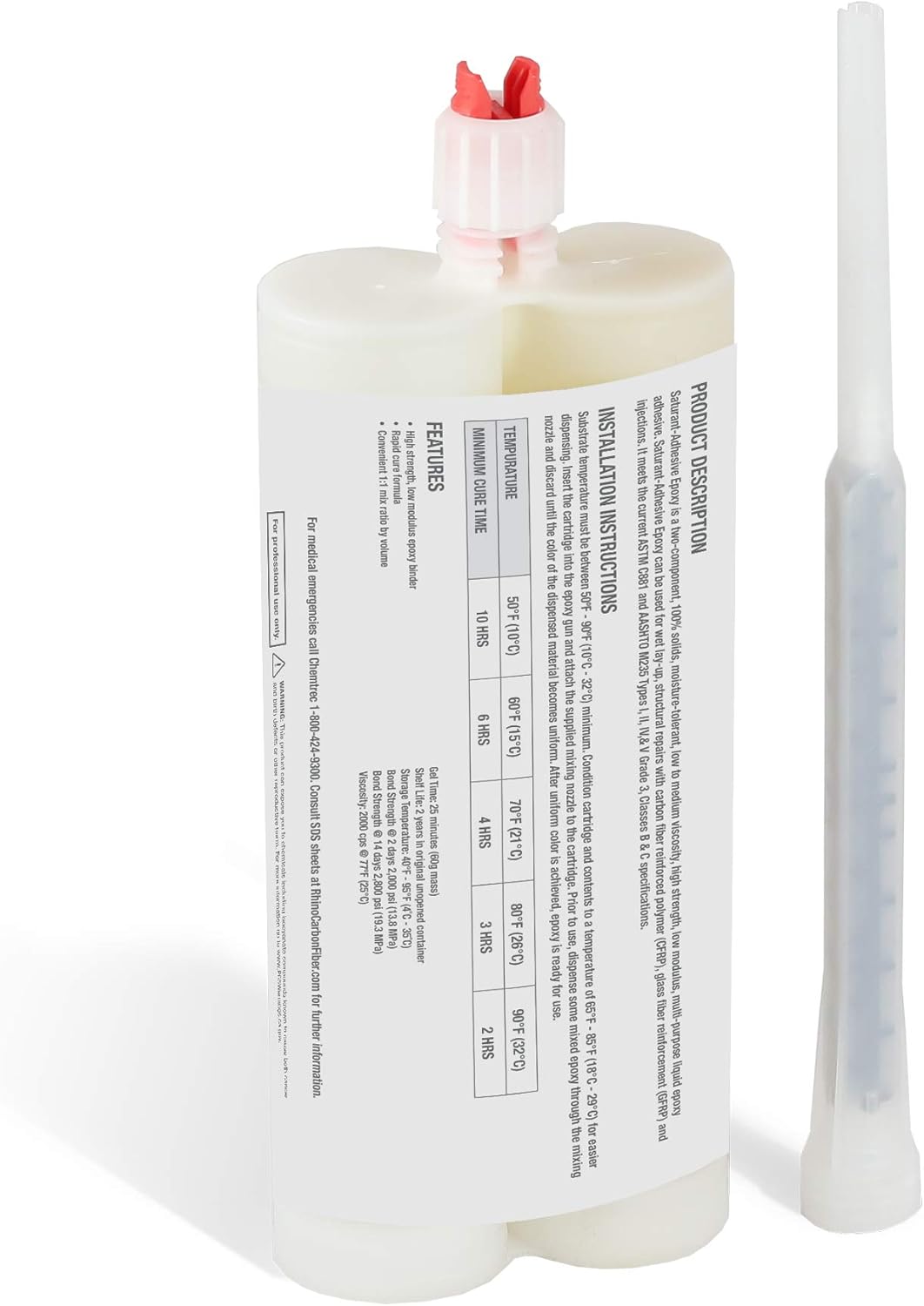 Best Quality 🔥 RCP USA RCF Bowed Concrete Foundation Wall Crack Repair Kit 10' For Basement Cement Repair, Crack Repair using Epoxy and Carbon Fiber (RCF-1000)