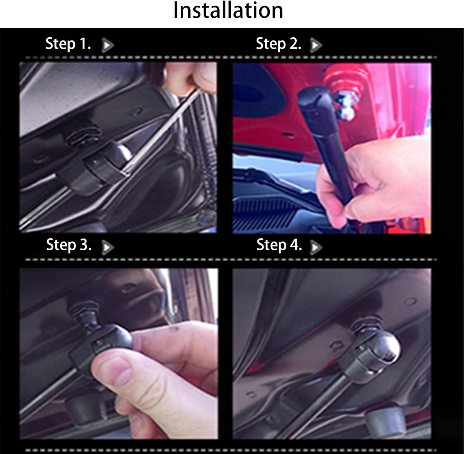 2PCS Lift Supports Front Hood Struts Gas Spring Compatible for Hyundai Santa Fe Sport XL 2013-2018