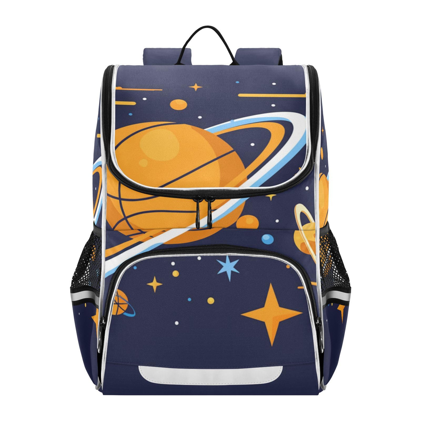 Mochila para portátil escolar con diseño de baloncesto espacial 8