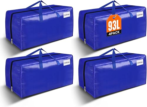 Miniatura 8 de BlissTotes Bolsas de mudanza, suministros de mudanza resistentes y bolsas de almacenamiento, bolsas de embalaje extragrandes, cajas con bolsillos