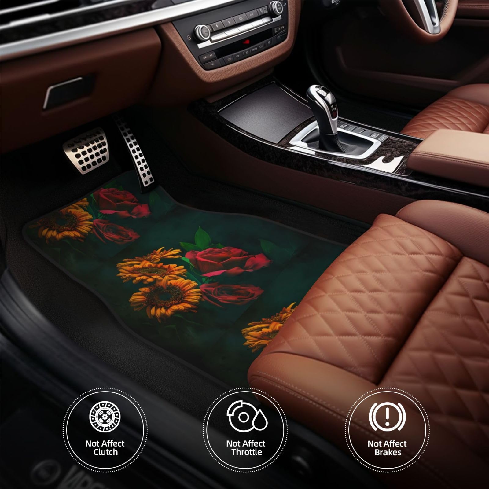 Lot de 4 tapis de sol en néoprène imperméable pour voiture