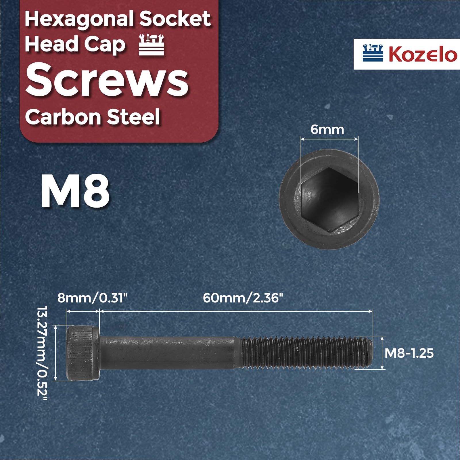 Kozelo 10pcs Socket Head Cap Screws - Image 2