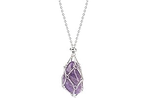 Interchangeable Stone N Silver Crystal Holder Necklace