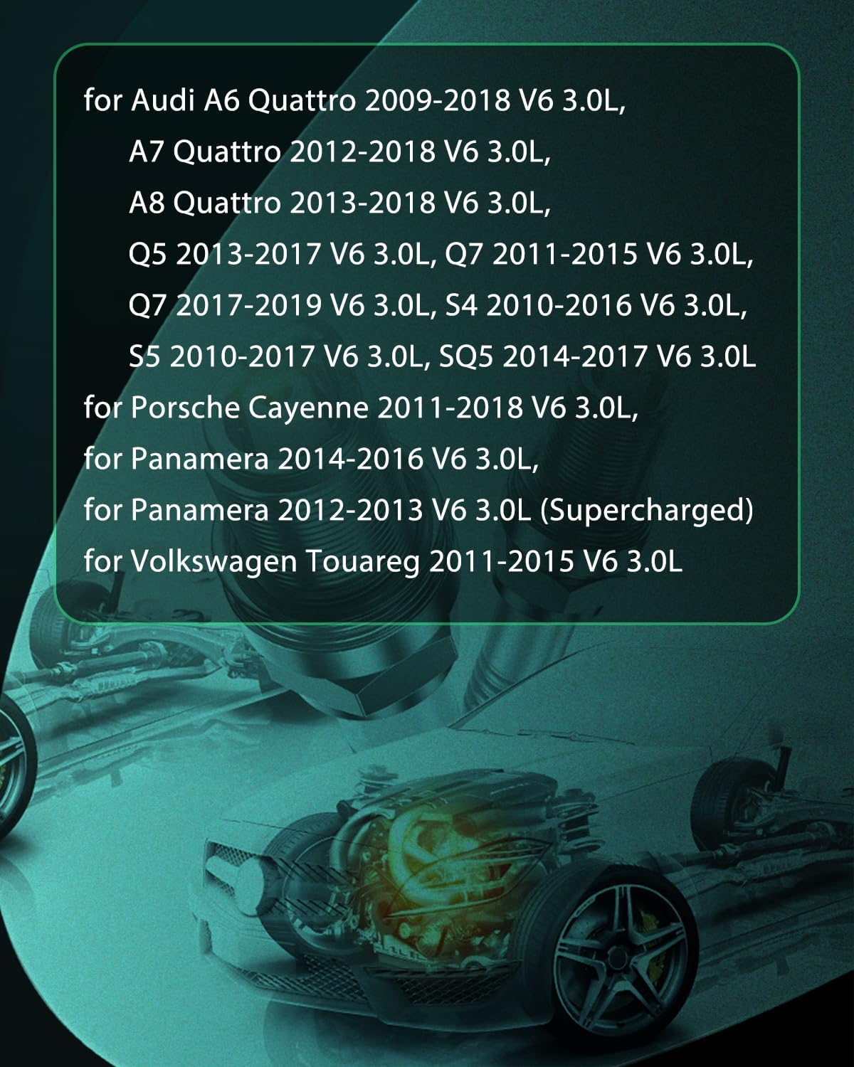SCITOO Spark Plugs 94460 Platinum Iridium for Audi Q5 2013-2017 Q7 A6 Quattro A7 Quattro A8 Quattro S4 S5 SQ5 & for Porsche for Cayenne Panamera & for Volkswagen for Touareg 3.0L PFR8S8EG