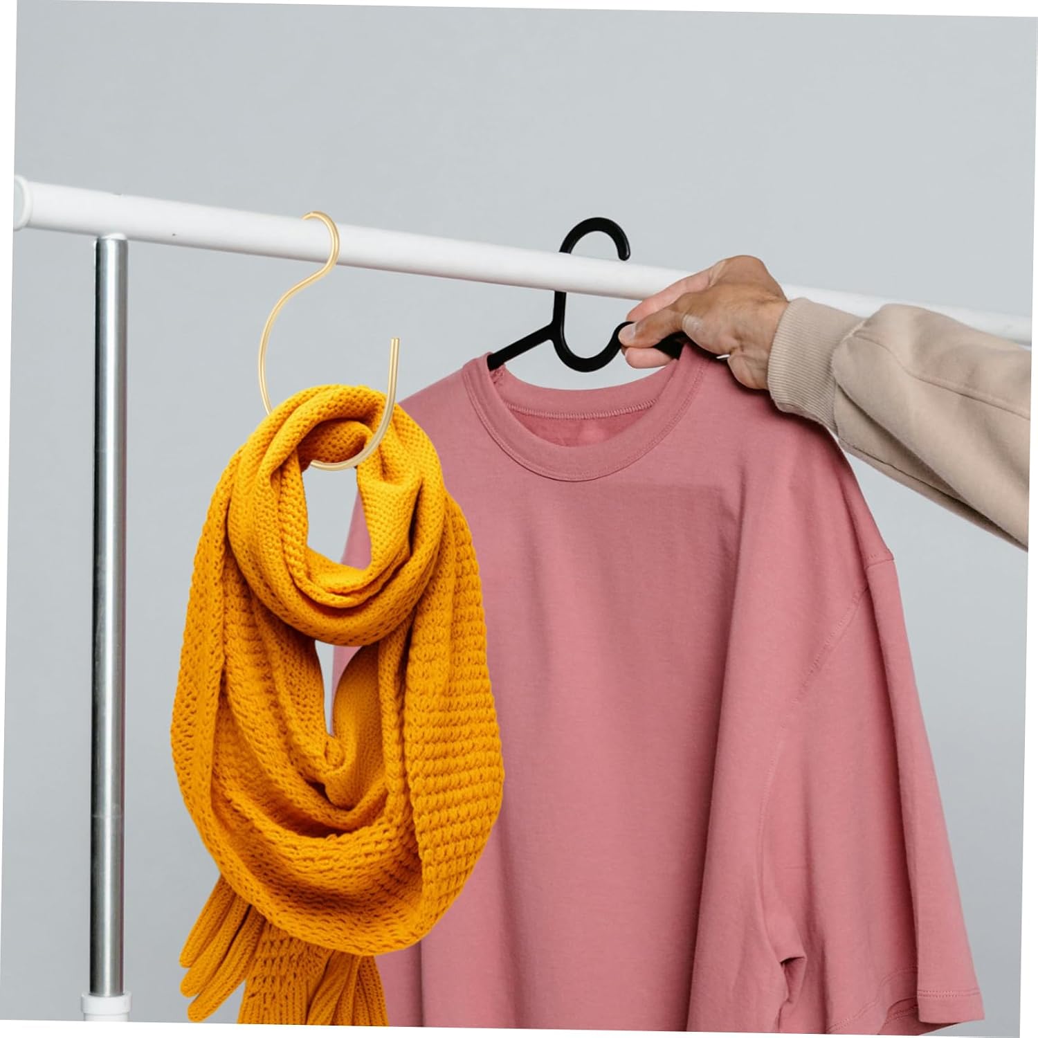 Aluminium Alloy Scarf Hanging Organizer Tie Hanger for Closet