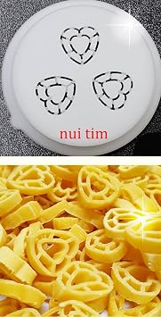 Heart Shaped Pasta Maker Disc, Fun Shaped Noodles for Valentines & Weddings, Electric Philips Pasta Maker Attachments Machine, Valentines Day, Kitchen Appliances Heart