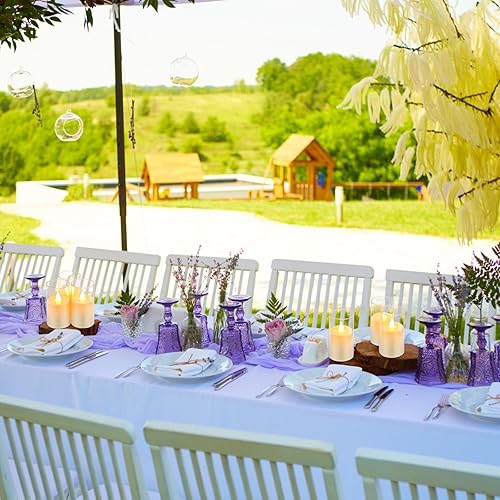 Miniatura 5 de 24 velas votivas eléctricas parpadeantes a pilas a granel con 4 controles remotos sin llama con temporizador para centros de mesa de boda, San