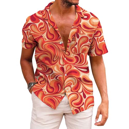 KYKU Funky Hawaiian Shirt for Men Palm Beach Shirts Tropical