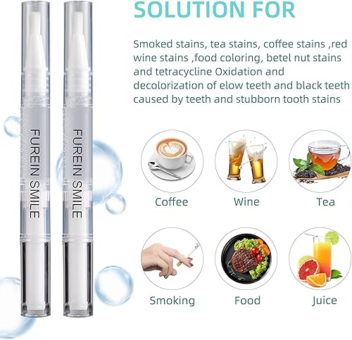 Miniatura 2 de Bolígrafo blanqueador de dientes, 5 bolígrafos, más de 50 tratamientos de blanqueamiento, elimina años de manchas, 35% peróxido de carbamida,