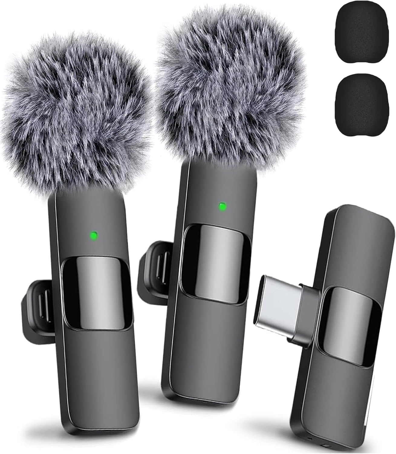 Mini Mic Pro Wireless Microphone for iPhone 15/16, iPad, Android, Lavalier Microphone for Video Recording – 2 Pack iPhone Mic Crystal Clear Recording with USB-C for Podcast Microphone Mini Mic Pro Wireless Microphone for iPhone 15/16, iPad, Android, Lavalier Microphone for Video Recording – 2 Pack iPhone Mic Crystal Clear Recording with USB-C for Podcast Microphone
