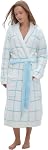 7 VEILS Long Bathrobe Womens and Mens Cozy Knit Microfiber Stretchy Super Soft Bathrobes Loungewear House Robes Dressing Gown
