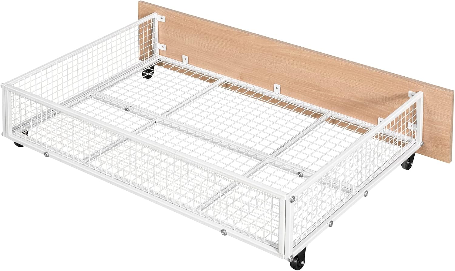 Bellemave Full Over Twin Triple Bunk Bed with 2 Drawers and Guardrails, Metal Bunk Bed Frame can Divided into 3Beds for Kids Teens, White