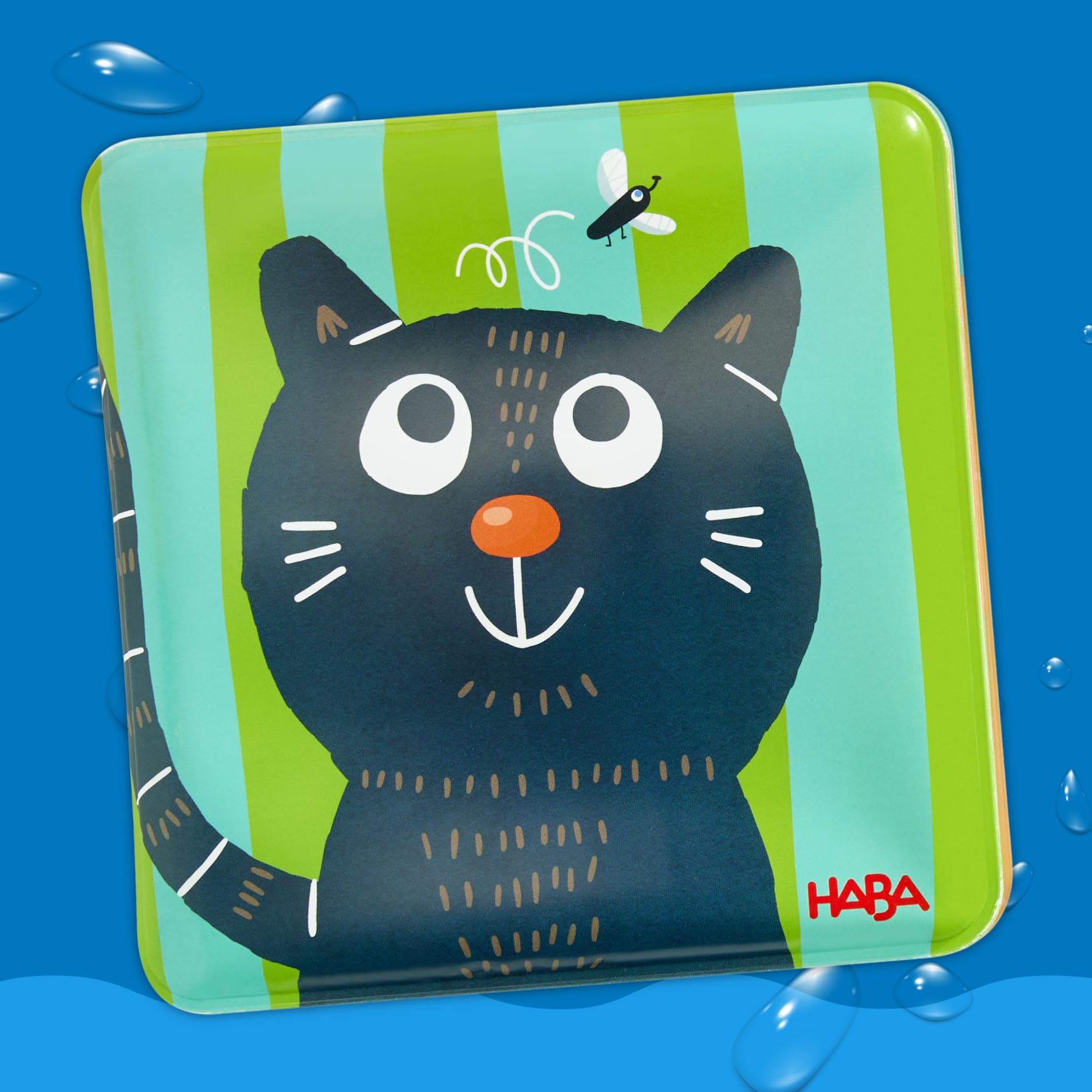 HABA Livre de Bain Les Amis des Animaux - Plaisir Aquatique dès 6 Mois avec Fonction cliquetis colorée - Plaisir du Bain pour Baignoire et Piscine - 2012341001