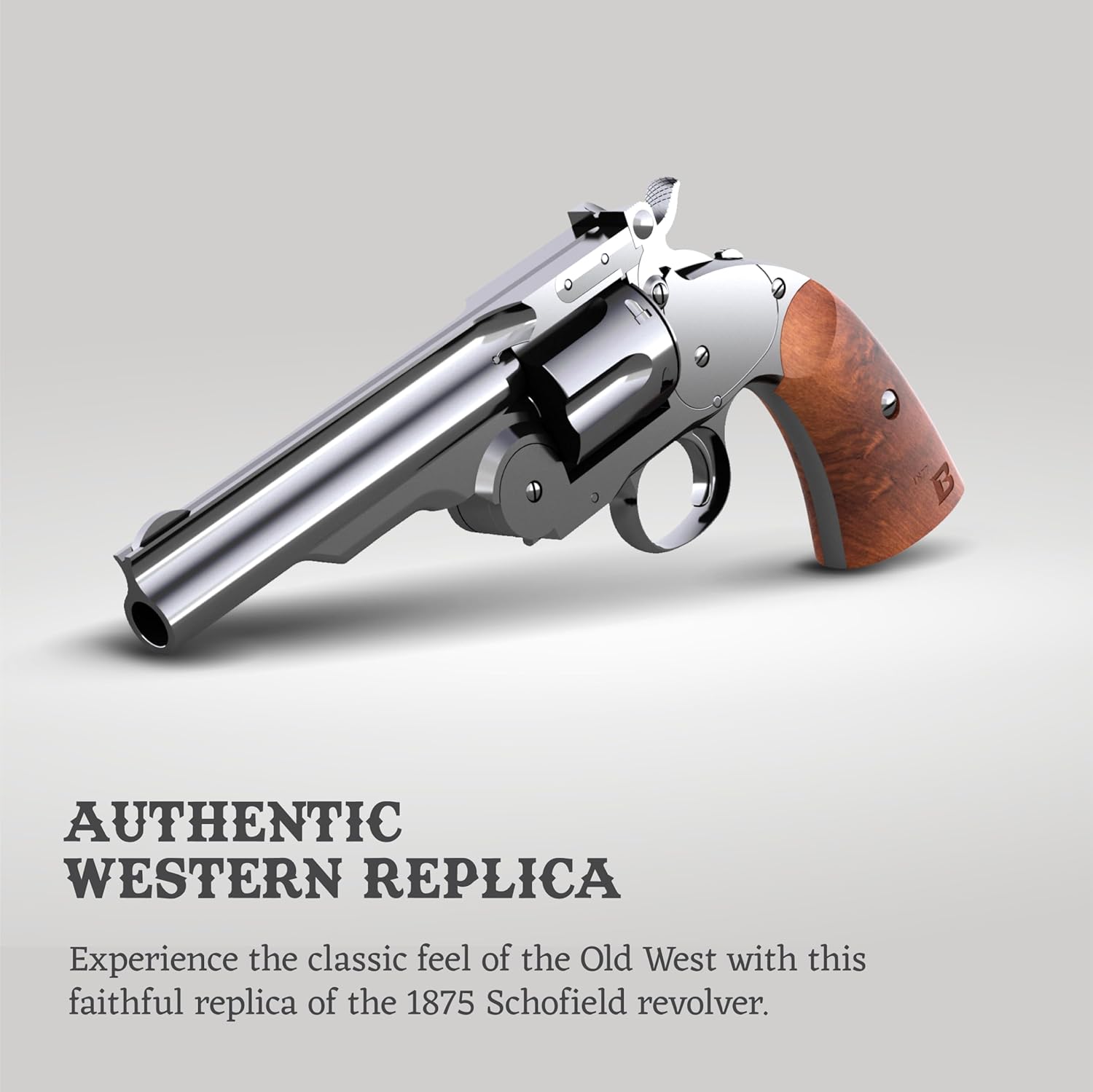 Barra Schofield No. 3 CO2 BB Revolver | Authentic 1875 Replica BB Pistol | 5" Barrel, Full Metal Frame, Realistic 6-Shot Cylinder, 400 FPS
