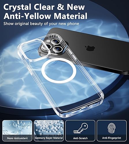 Miniatura 927 de Fntcase Funda para iPhone 15 Plus y 14 Plus de 6.7 pulgadas, magnética, a prueba de golpes de grado militar, antiamarilleo, delgada, protectora