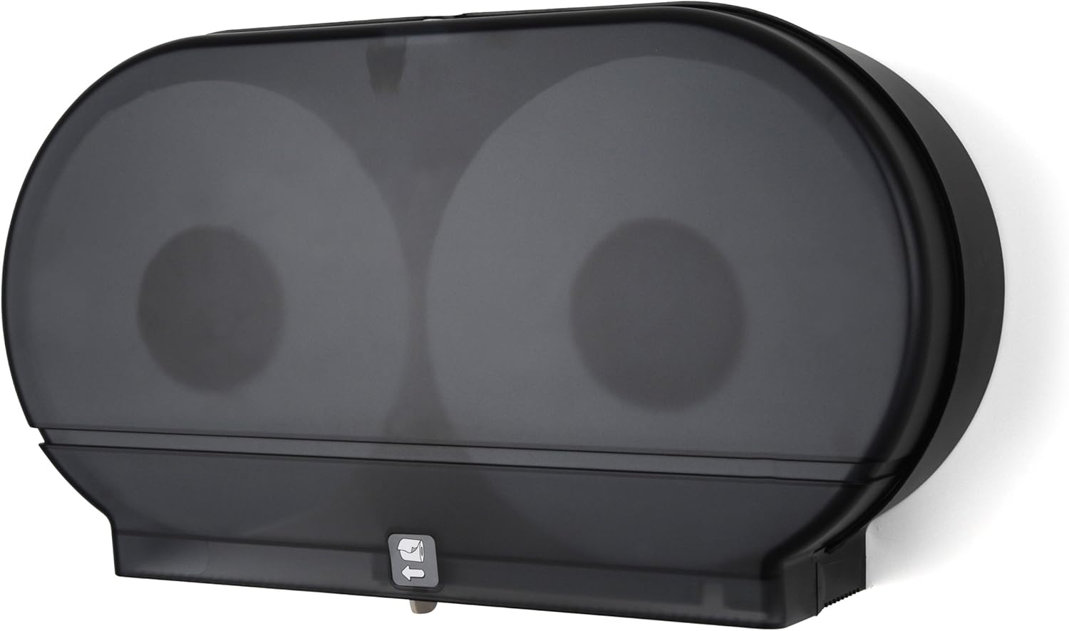 Palmer Fixture RD0027-02F Twin Jumbo Tissue Dispenser with Core Adaptor, Black Translucent