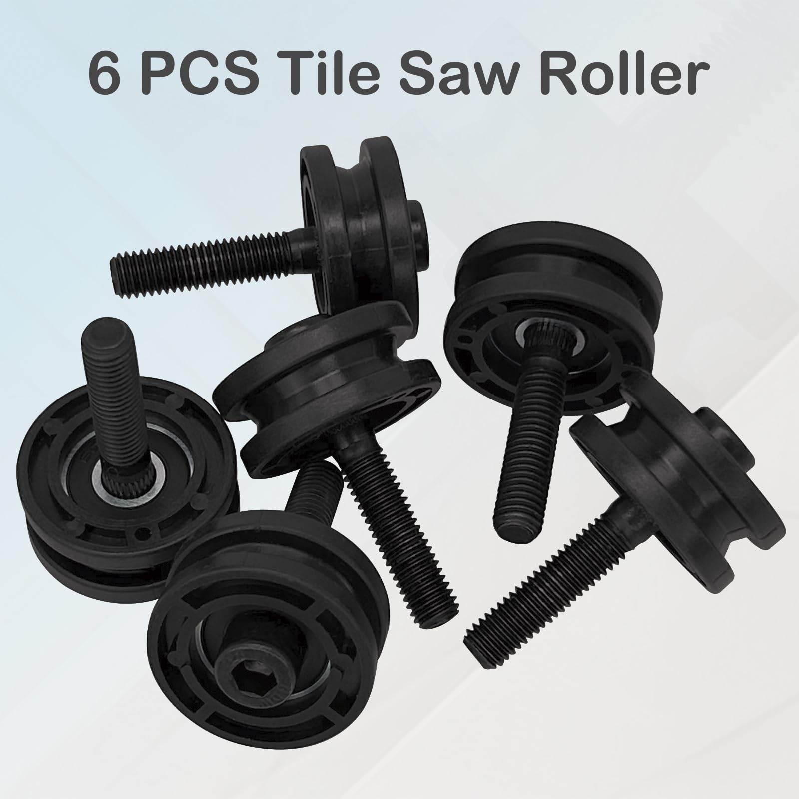 Paquete de 6 rodillos de mesa de sierra de azulejos de repuesto 089041054704 524820001 305784005 306784001 305784001 para Ridgid R4030 R4030S R4031 R4031S R4031S R40331S 11