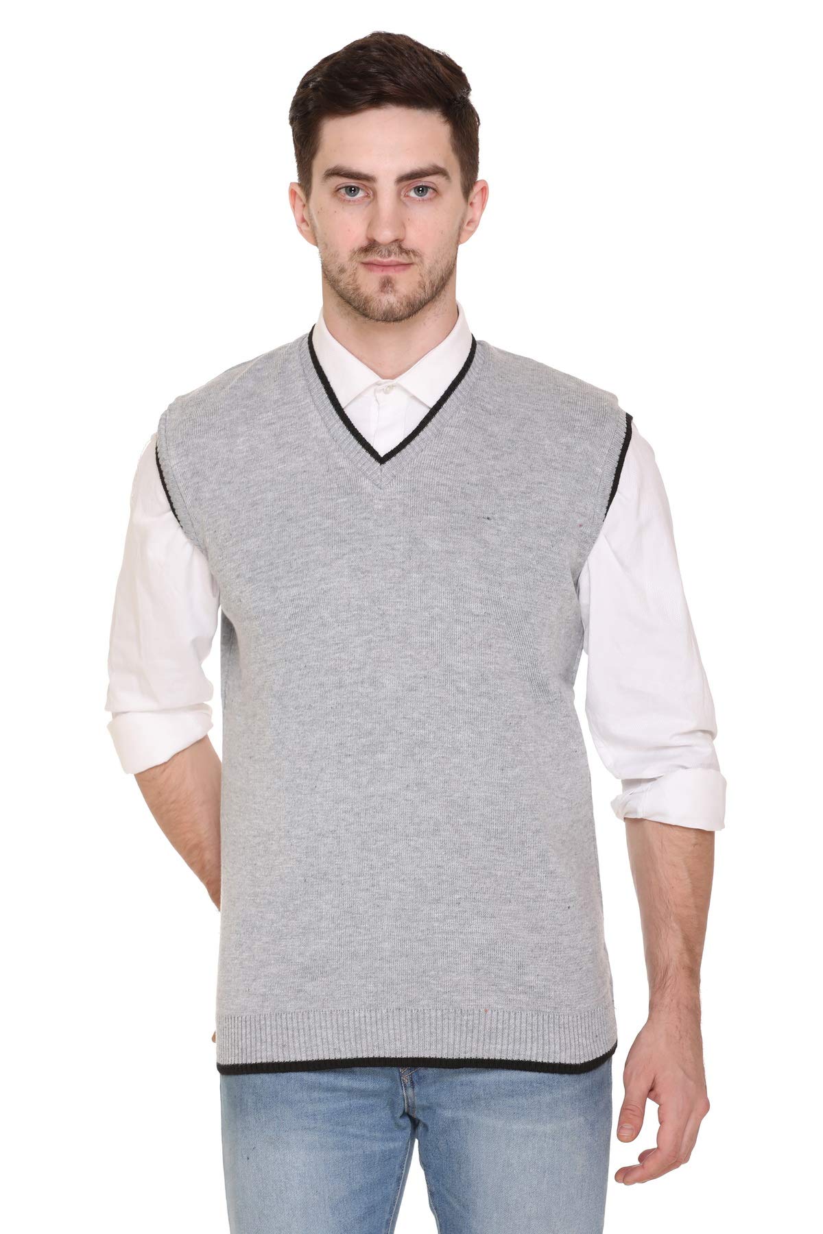 Super WestonMen's Wool Half Sleeve Sweater For Normal Wear