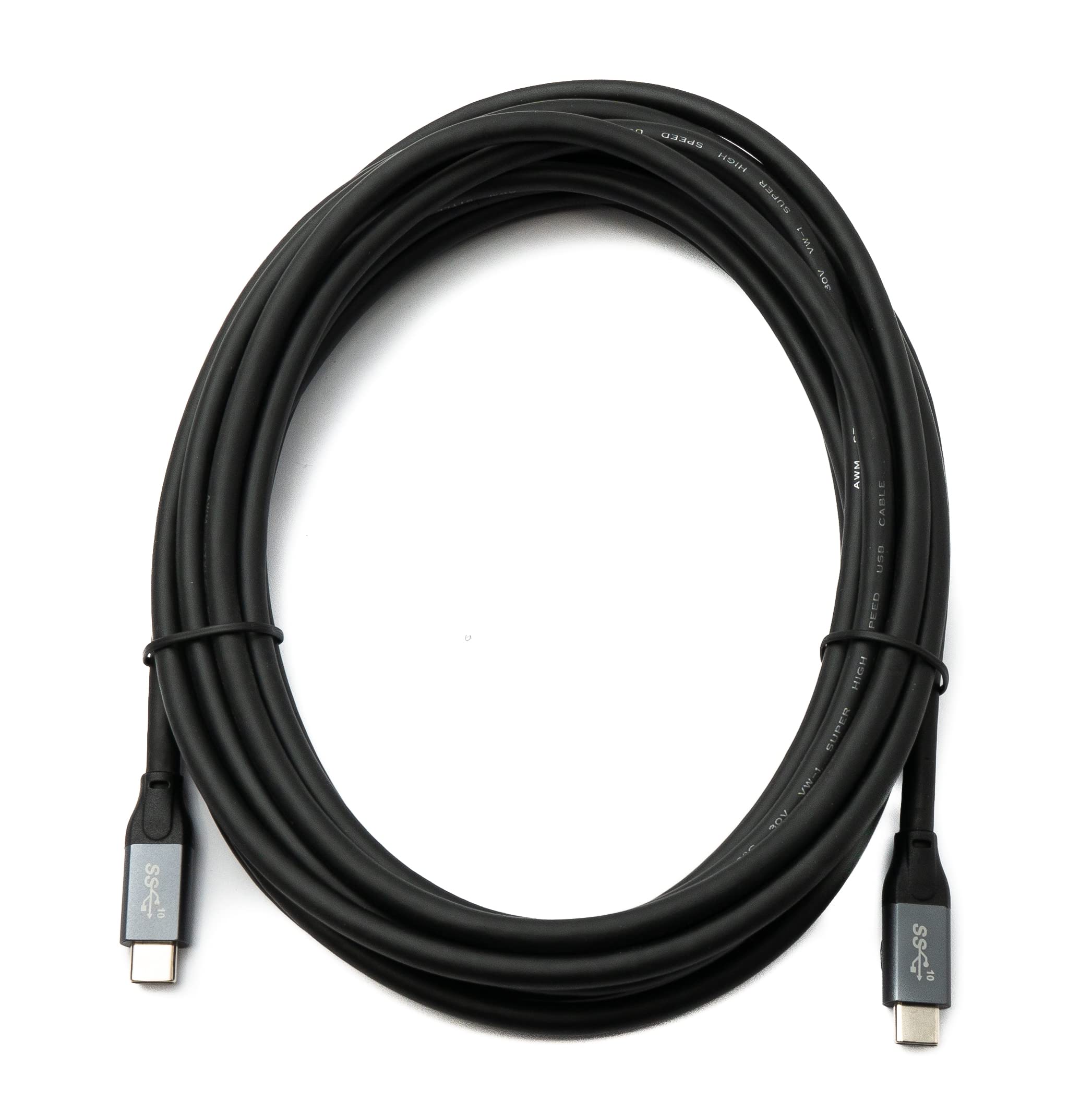 System-S Cavo USB 3.1 Gen 2 500 cm tipo C maschio a maschio adattatore in nero