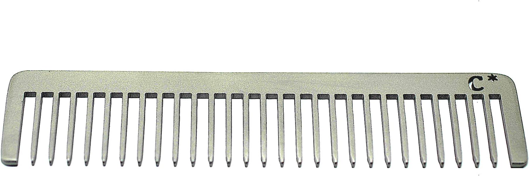 Chicago Comb Model 5 Standard, Made in USA, Stainless Steel, Wide Tooth, Rake Comb, Anti-Static, 5.5 in. (14 cm) long