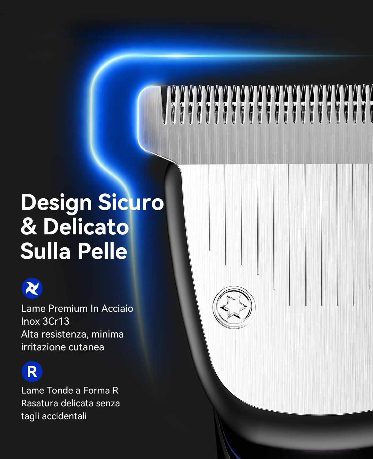 Kensen Rasoio Elettrico Corpo Uomo All-in-one Multigroom Autonomia 120 Min | 2 velocità Wet & Dry 18 in 1 Regolabarba Macchinetta Barba Uomo con Testine intercambiabili per corpo barba e capelli, 3-15mm