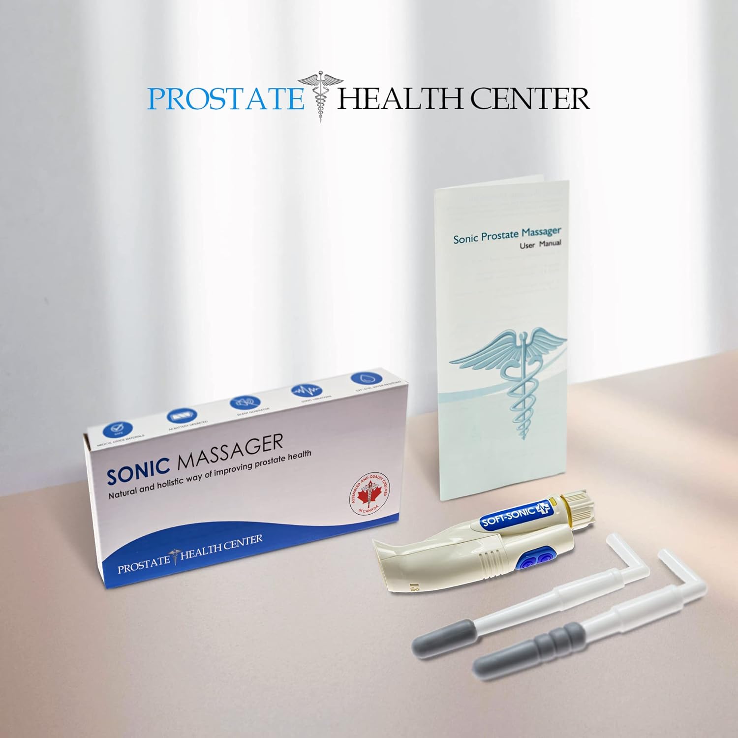 Sonic Prostate Massager by Prostate Health Center Prostate Wellness Massager Best Home Use Prostate Massage Device BONUS Prostate