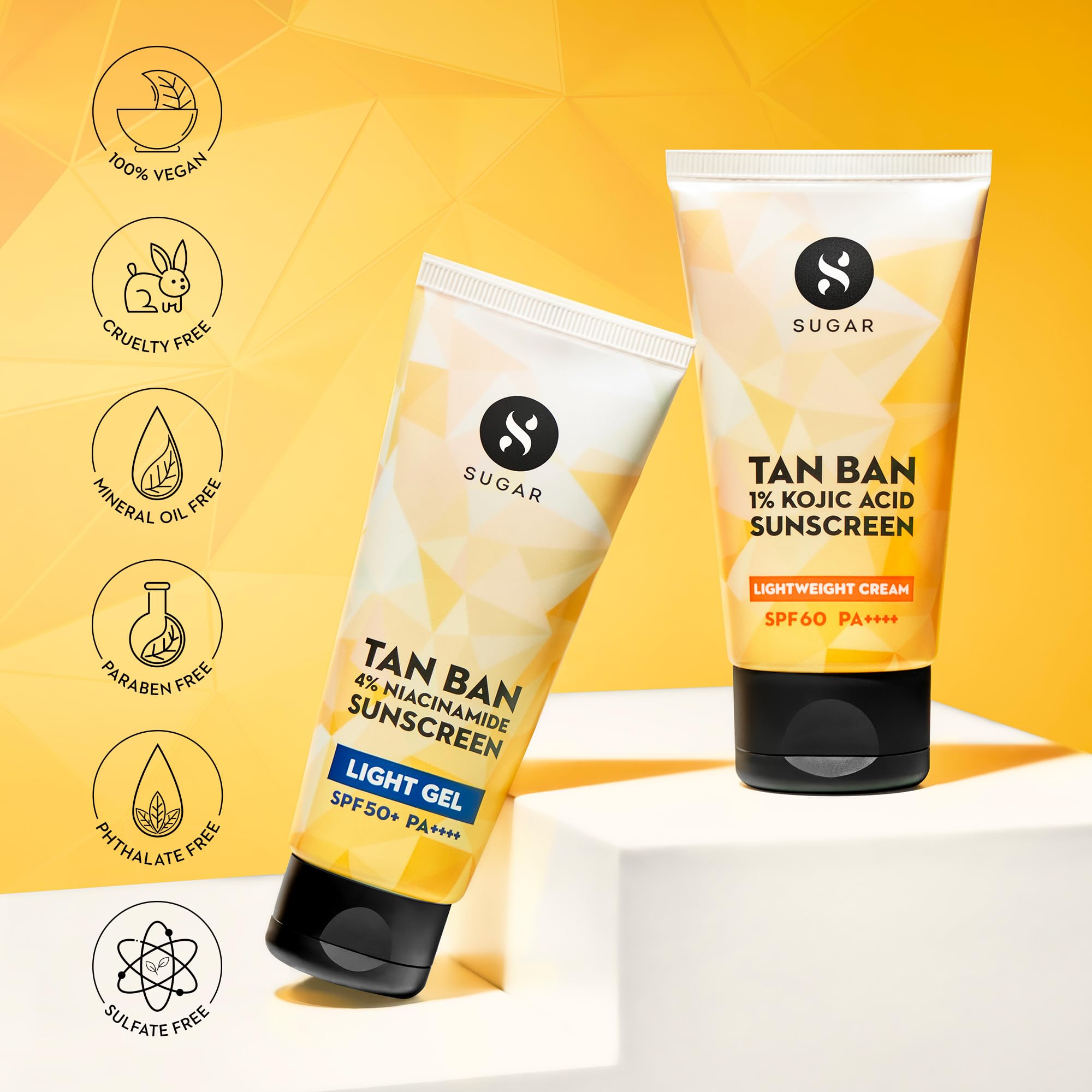 SUGAR Cosmetics Tan Ban Sunscreen SPF50 PA++++ Light Gel with 4% Niacinamide & 1% Hyaluronic Acid | Non Greasy & lightweight formula | No White Cast | 50ml 4